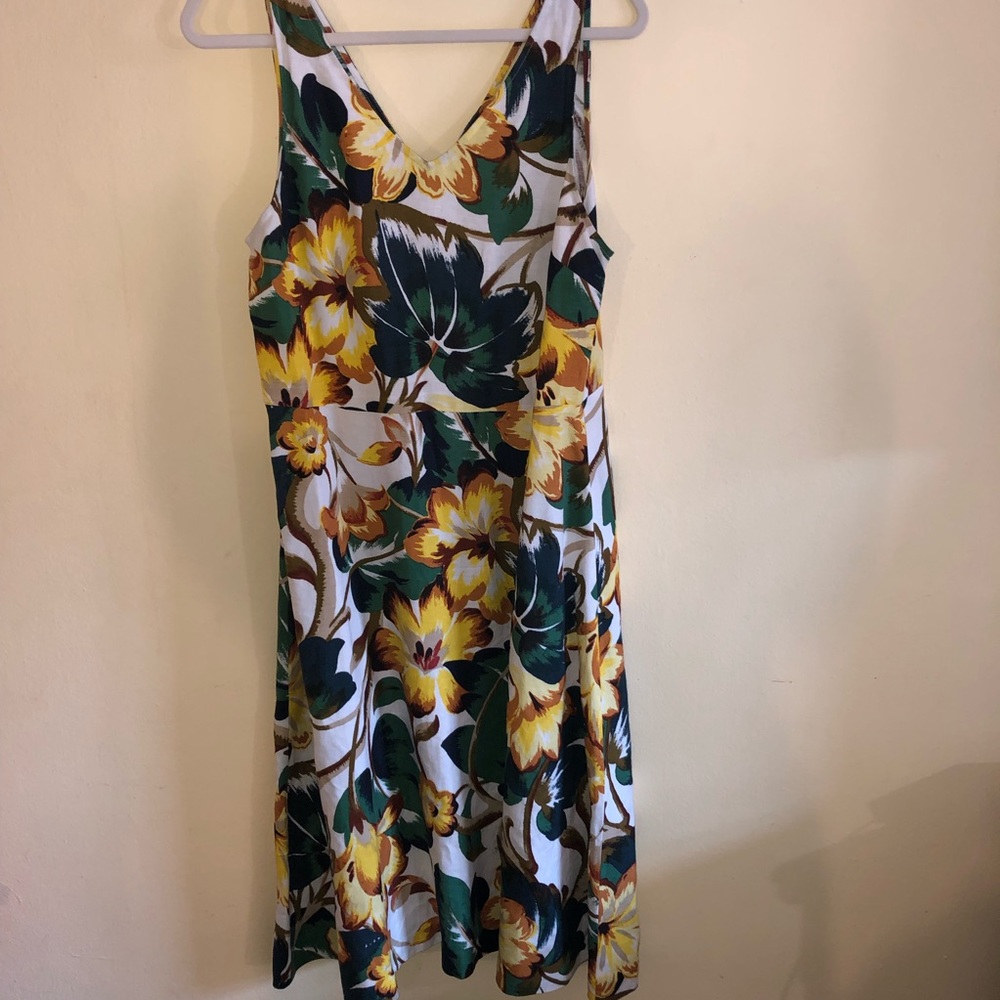 Floral linen summer dress